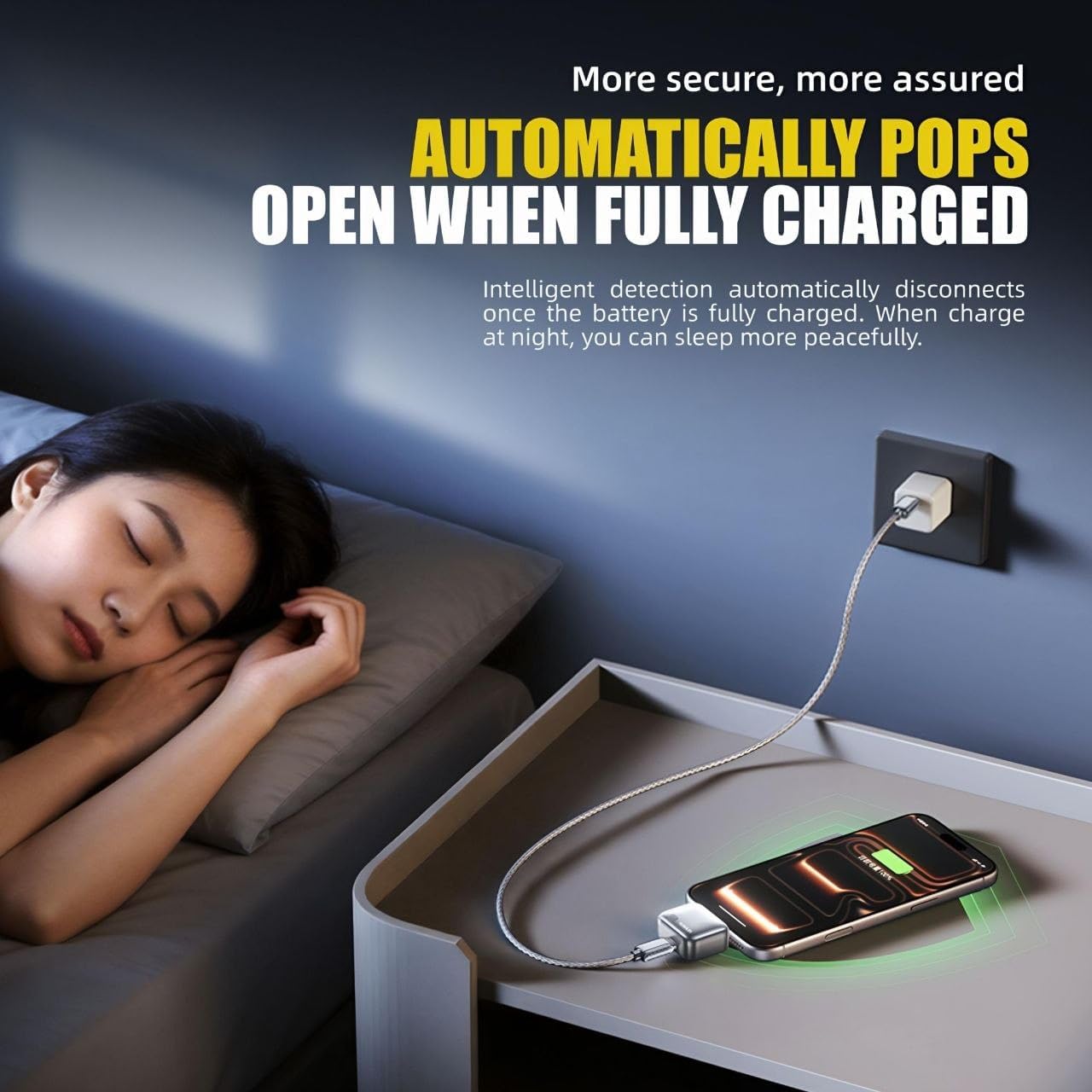 140W Smart Auto-Disconnect Charging Adapter & Overcharge Protector