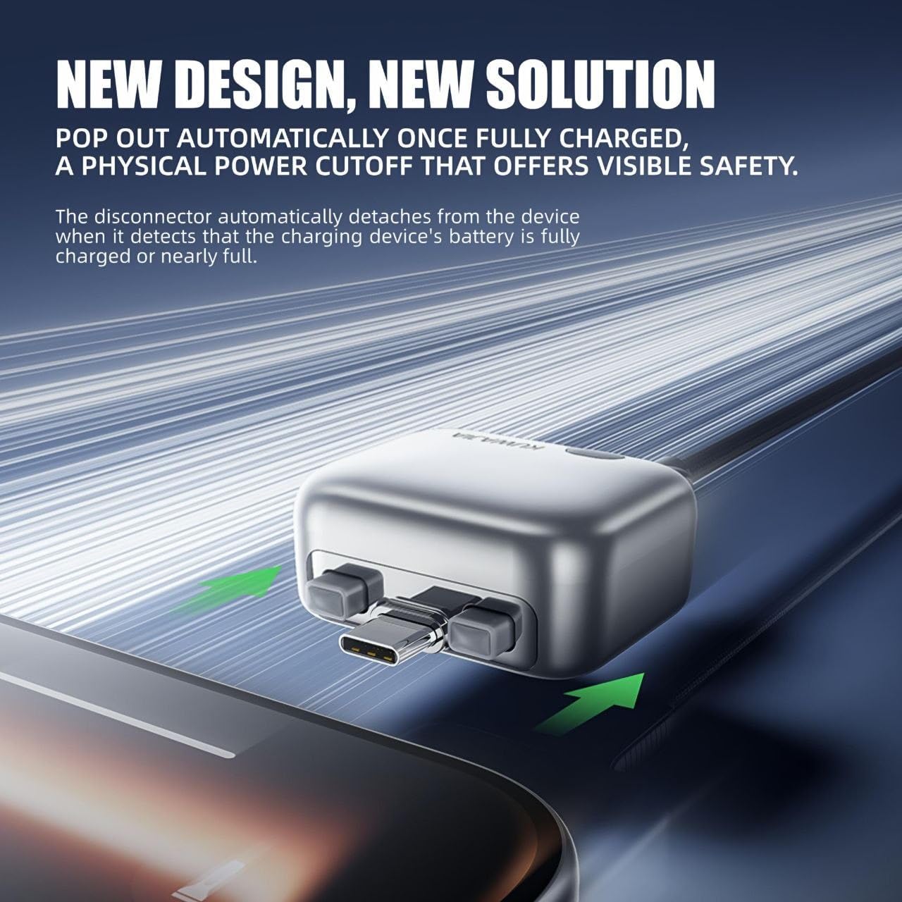 140W Smart Auto-Disconnect Charging Adapter & Overcharge Protector