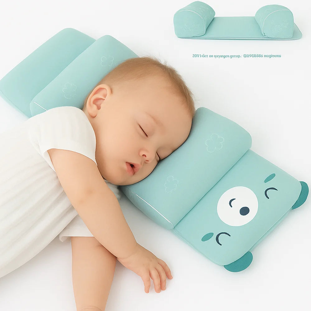 Baby Head Shaping Pillow - Anti-Flat Head Ergonomic Memory